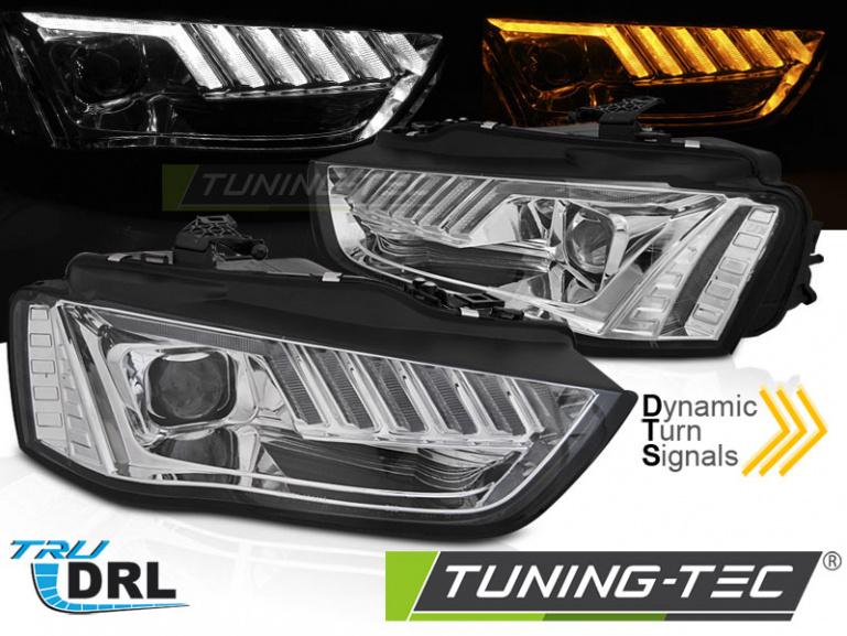 Upgrade Design LED Tagfahrlicht Scheinwerfer für Audi A4 B8 Lim./Avant 12-15 chrom dynamisch